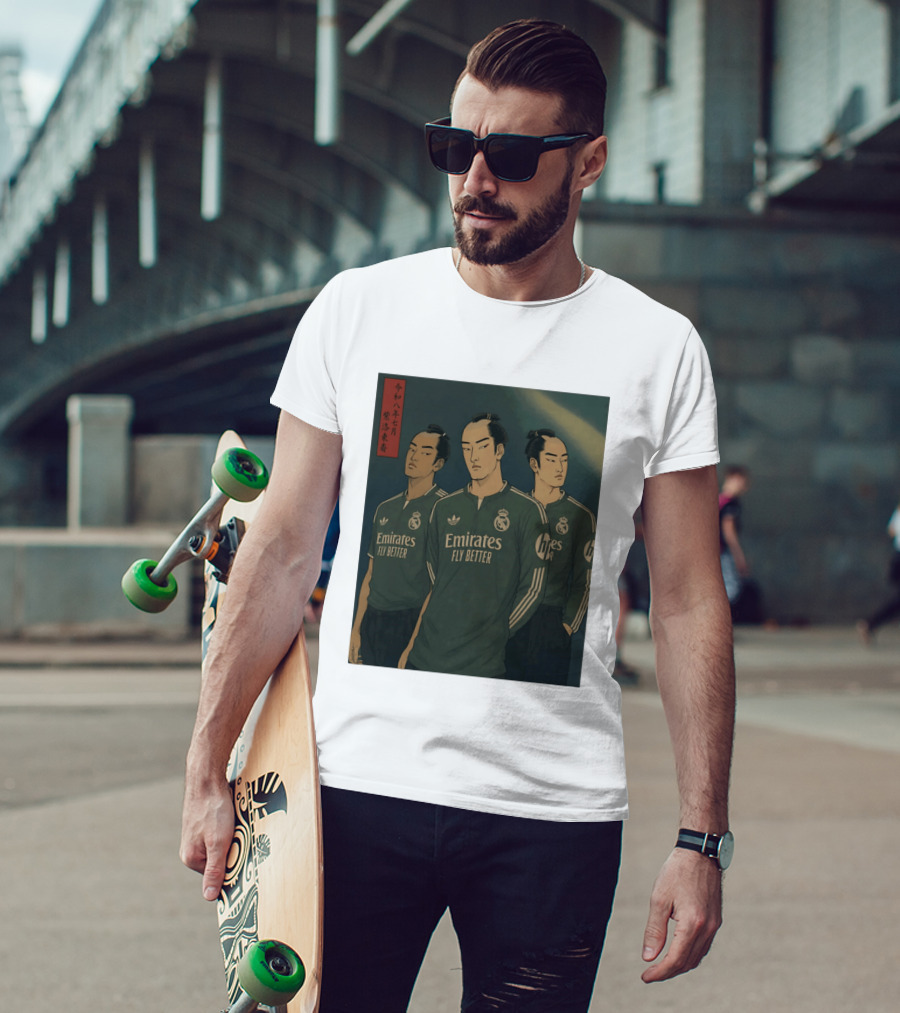Emirates Fly Better Real Madrid Adidas Samurai Japanese T-Shirt
