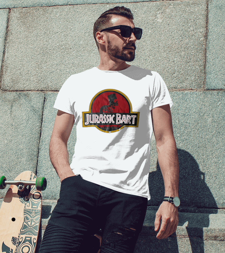 Jurassic Bart The Simpsons Dinosaur Skeleton T-Shirt
