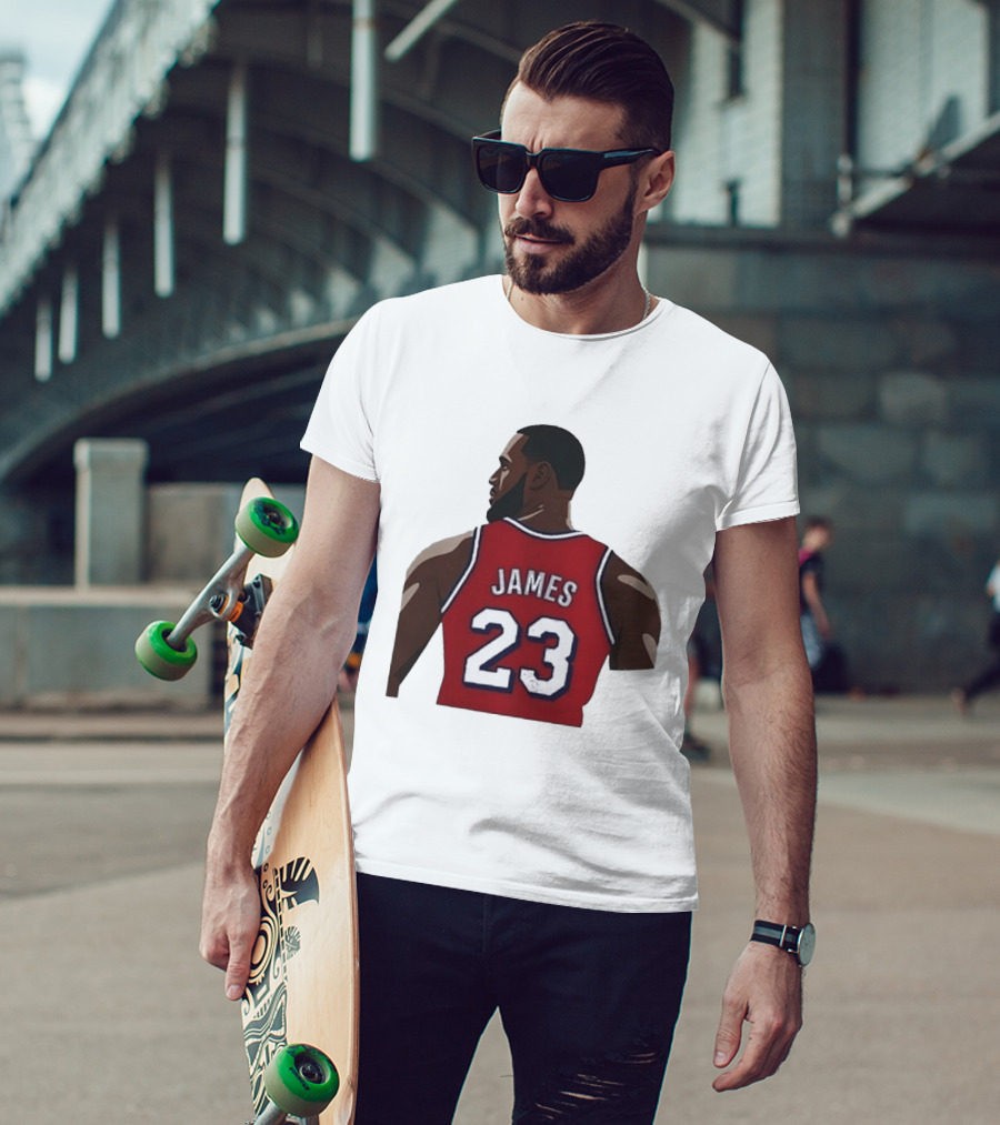 LeBron James 23 Philadelphia 76ers NBA Basketball Lakers Jersey T-Shirt