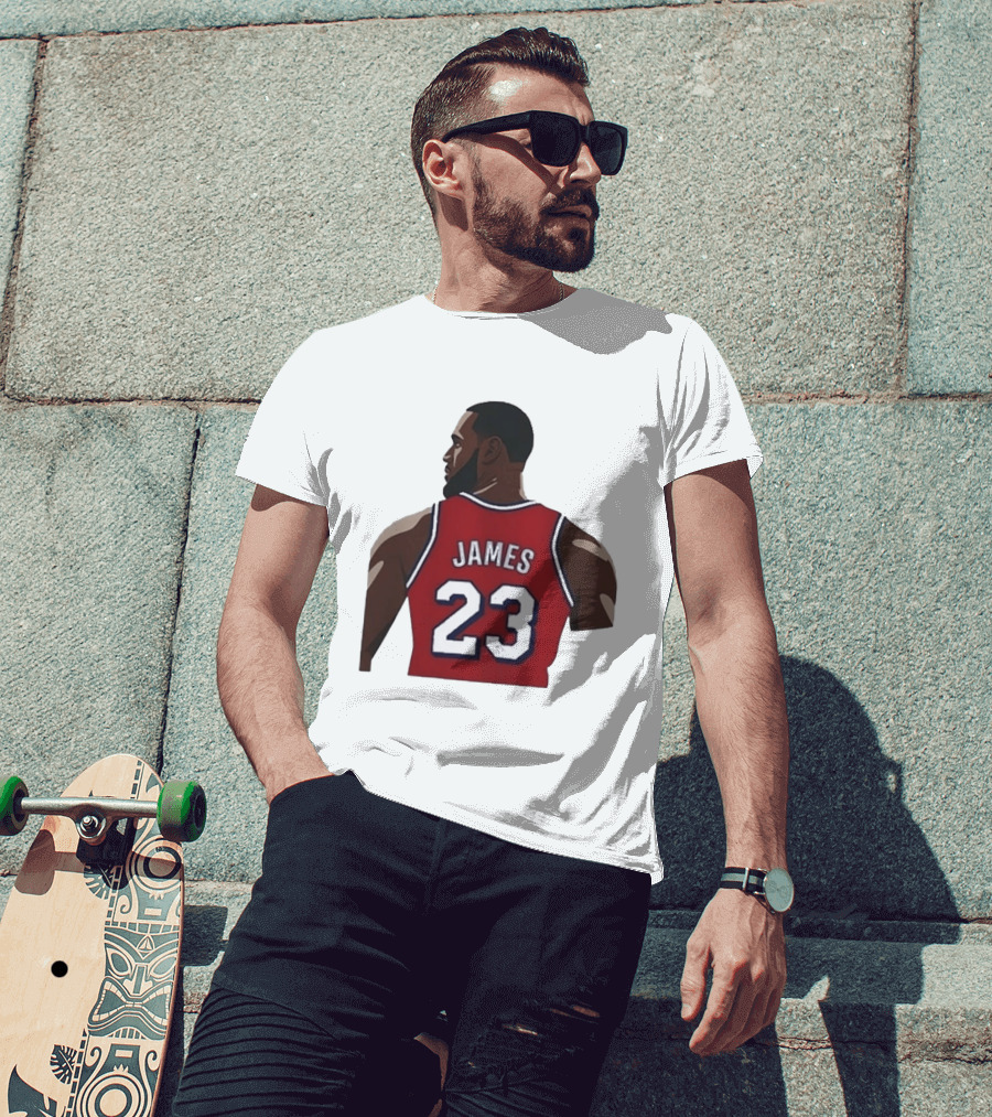 LeBron James 23 Philadelphia 76ers NBA Basketball Lakers Jersey T-Shirt