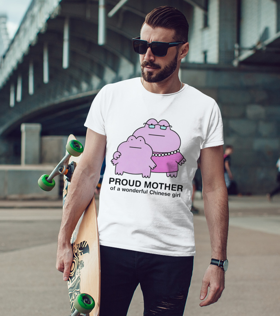 Proud Mother Of A Wonderful Chinese Girl Cartoon Characters T-Shirt
