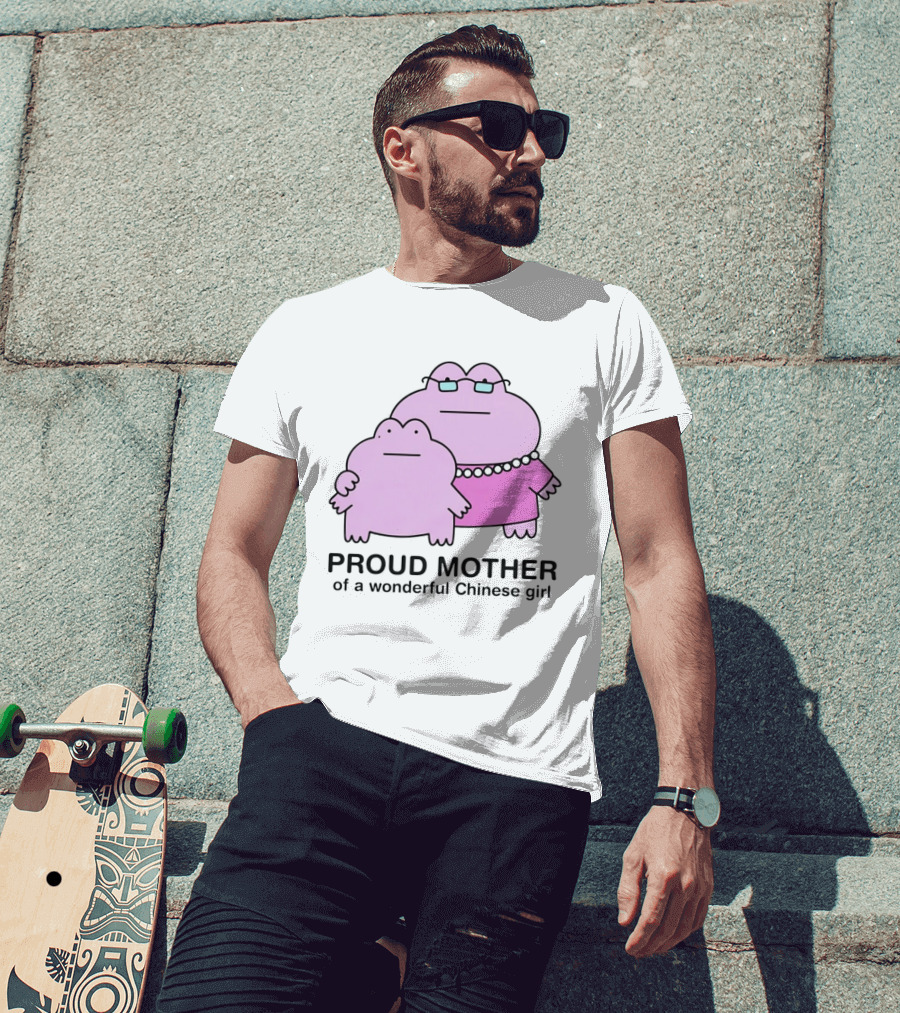 Proud Mother Of A Wonderful Chinese Girl Cartoon Characters T-Shirt