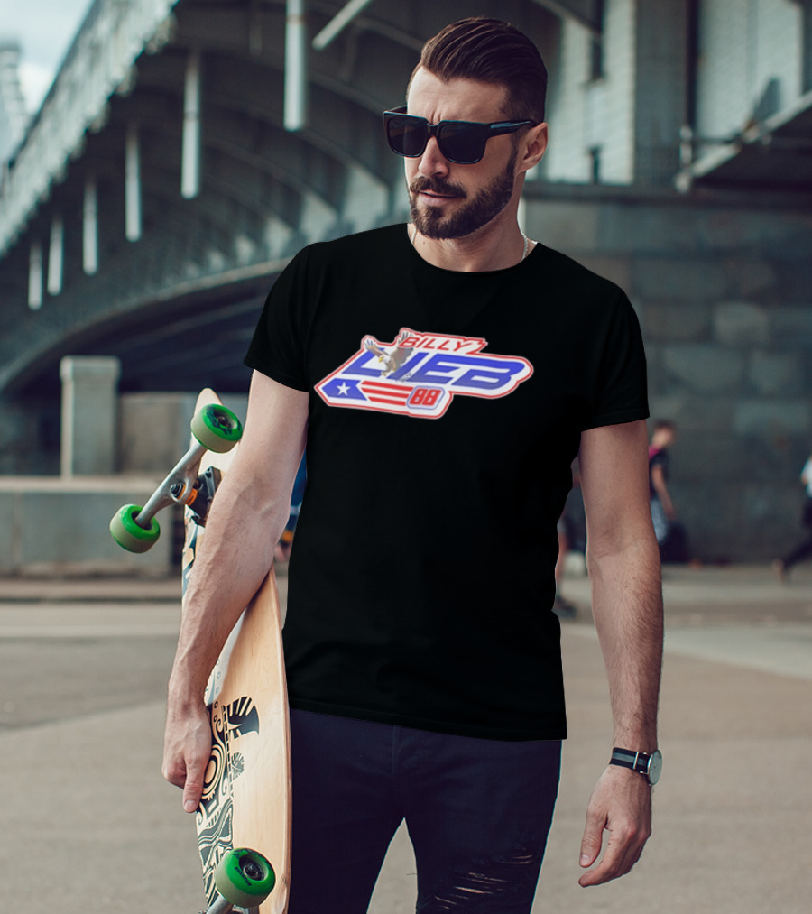 Billy Lieb No 88 Racing Driver American Eagle And Flag T-Shirt