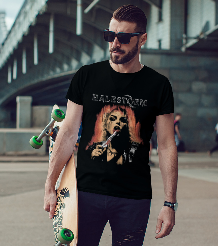 Halestorm Don't Forget To Smile Rain Blood T-Shirt