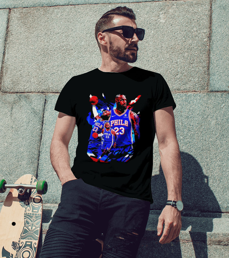 LeBron James Phila 23 Philadelphia 76ers Dunking Crypto Com T-Shirt