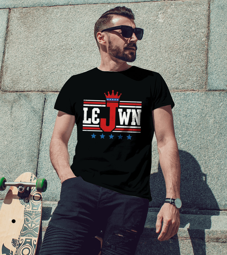 Philadelphia 76ers LeJWN NBA Crown Stars T-Shirt