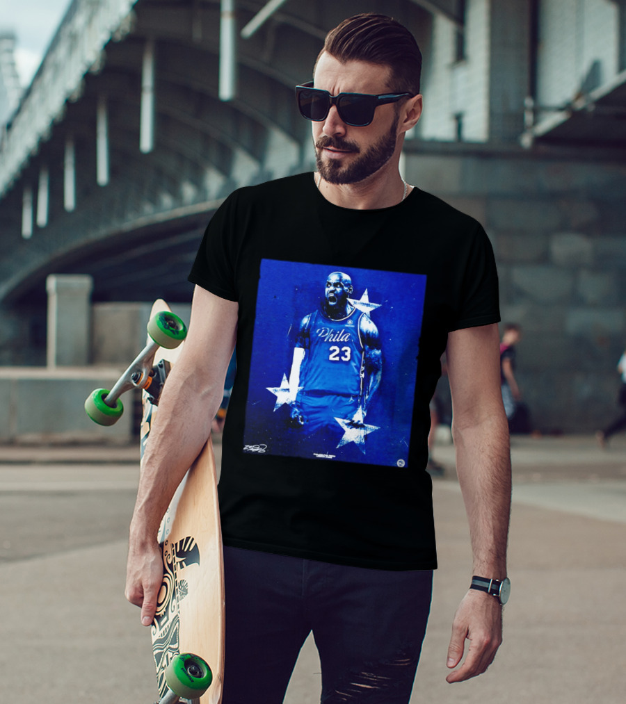 LeBron James Philadelphia 76ers Philly 23 Blue Stars T-Shirt
