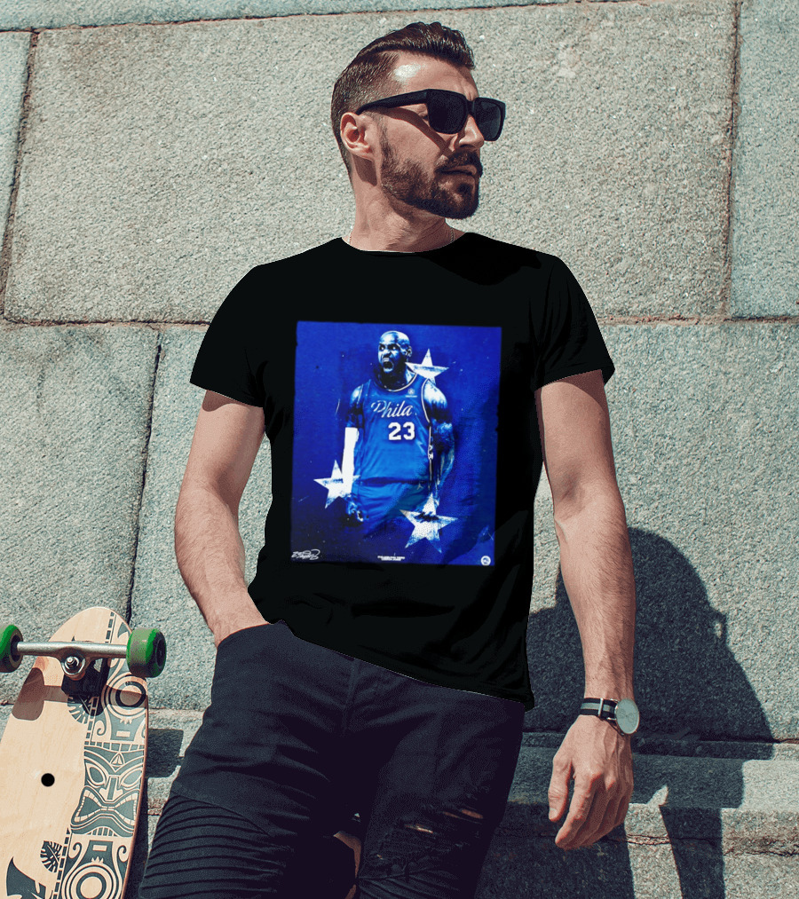 LeBron James Philadelphia 76ers Philly 23 Blue Stars T-Shirt