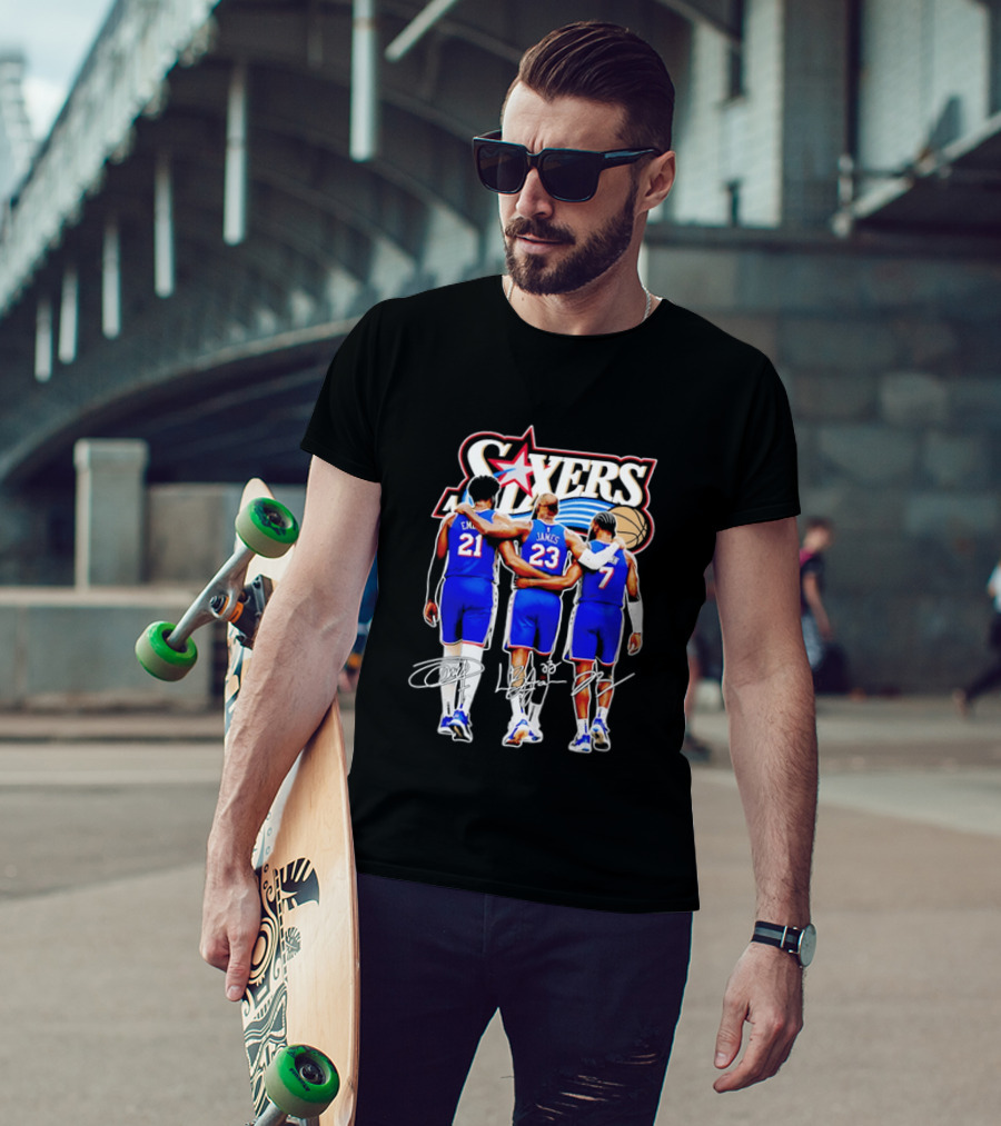 Philadelphia 76ers Embiid James Harden Back To Back Basketball Stars Sixers T-Shirt