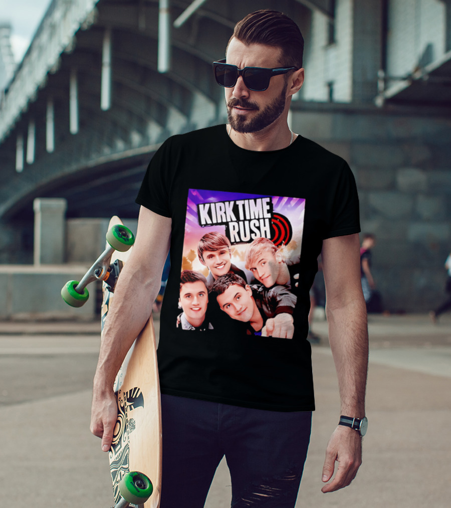 Kirk Time Rush Band Members With Palm Trees T-Shirt
