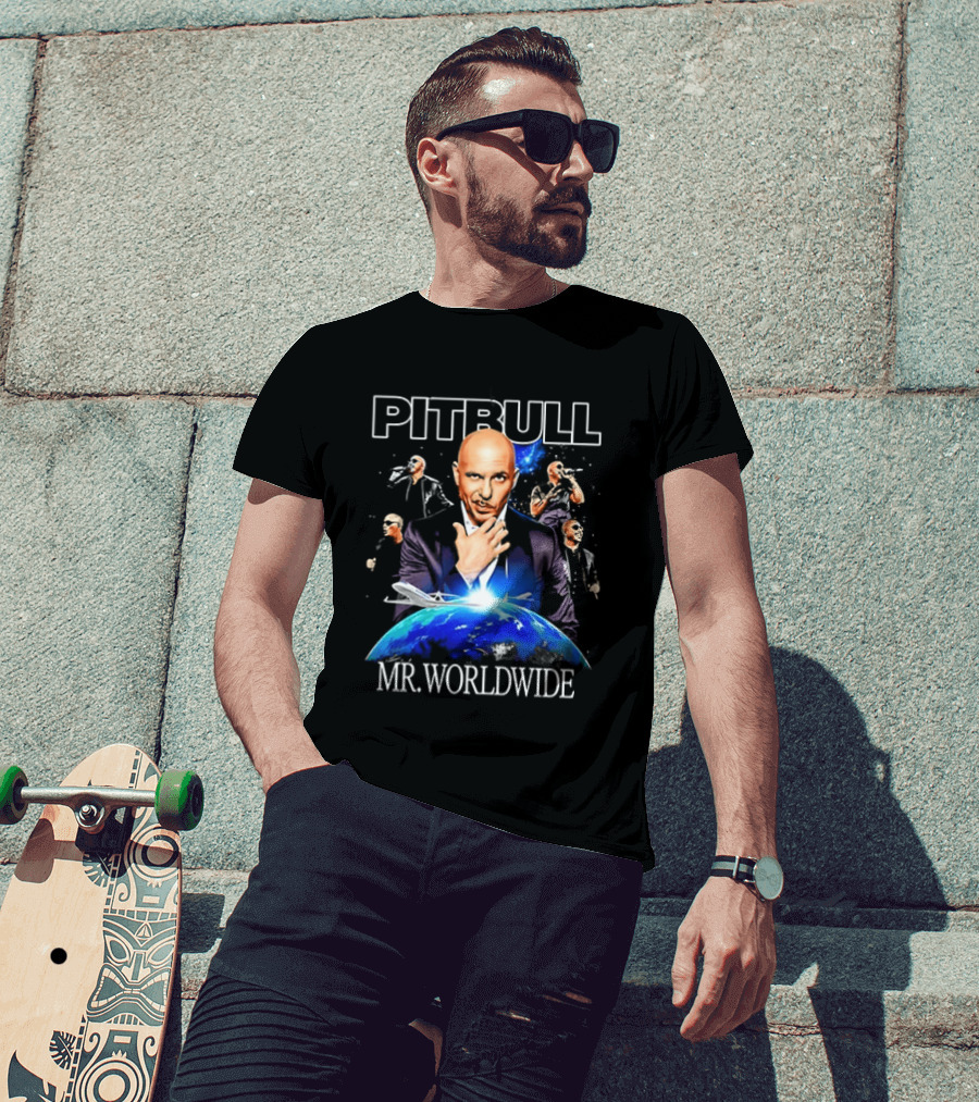 PITBULL Mr Worldwide Armando Christian Pérez Collage T-Shirt