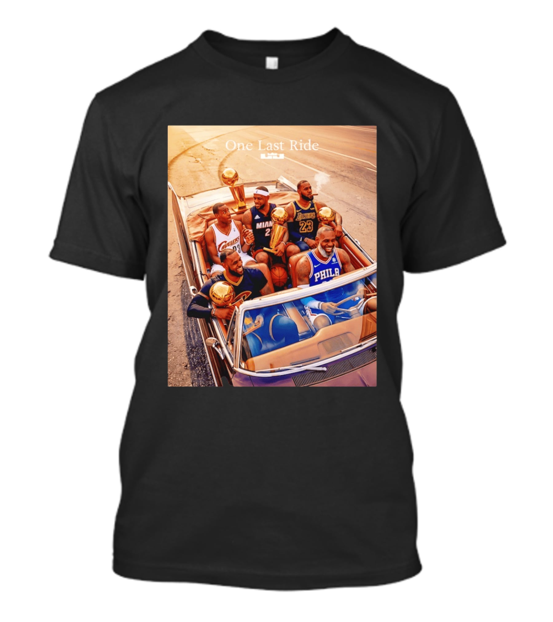One Last Ride LeBron James Cavaliers Heat Lakers 76ers 23 6 3 T-Shirt