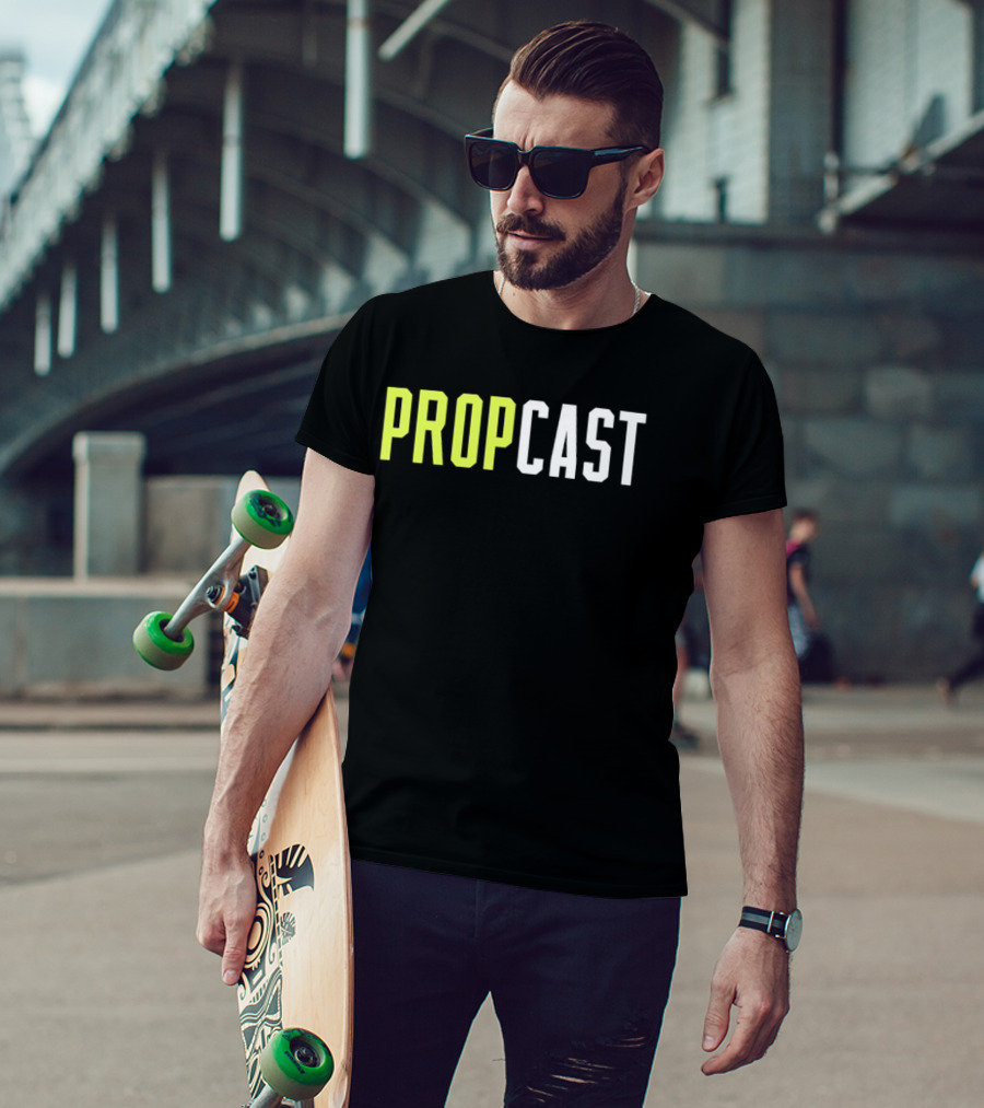 Propcast Podcast Merchandise Yellow And White T-Shirt