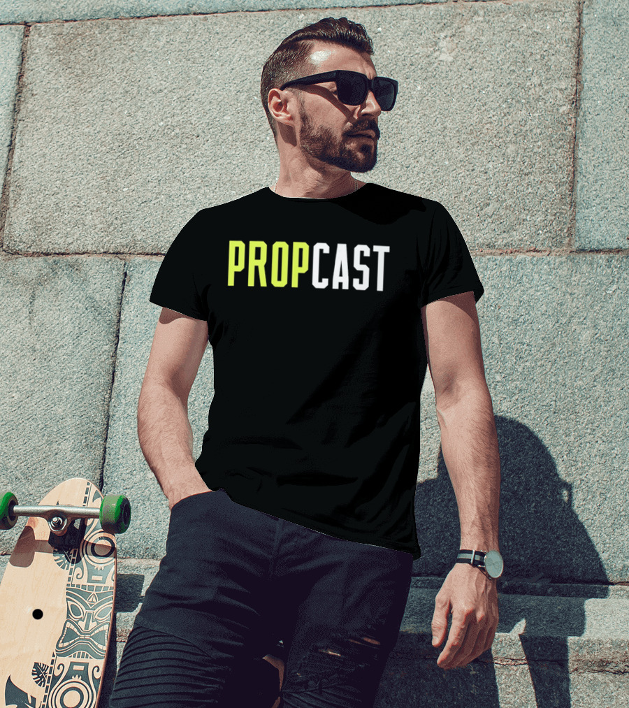Propcast Podcast Merchandise Yellow And White T-Shirt