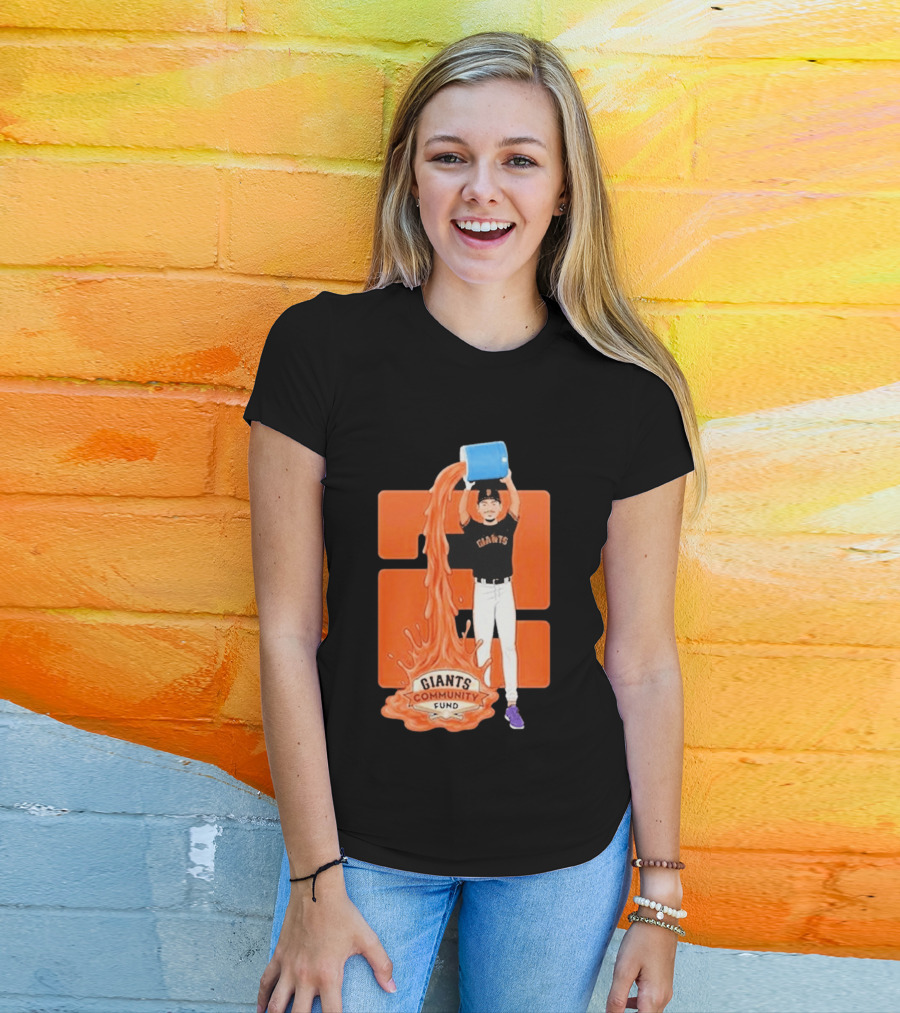 San Francisco Giants Community Fund Player Orange Bucket Splash T-Shirt