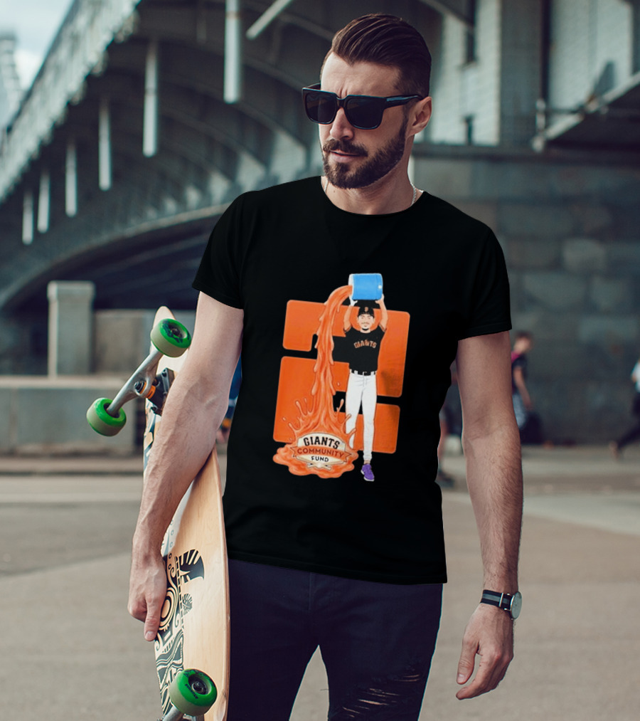 San Francisco Giants Community Fund Player Orange Bucket Splash T-Shirt