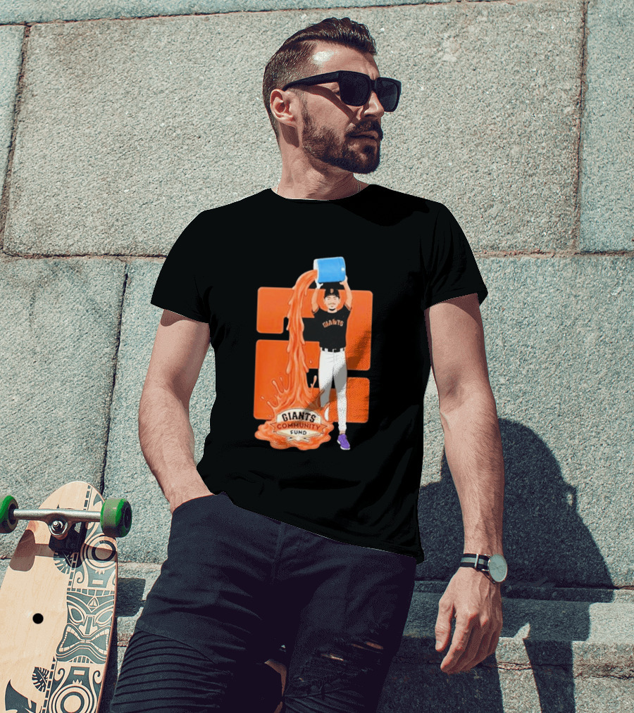 San Francisco Giants Community Fund Player Orange Bucket Splash T-Shirt