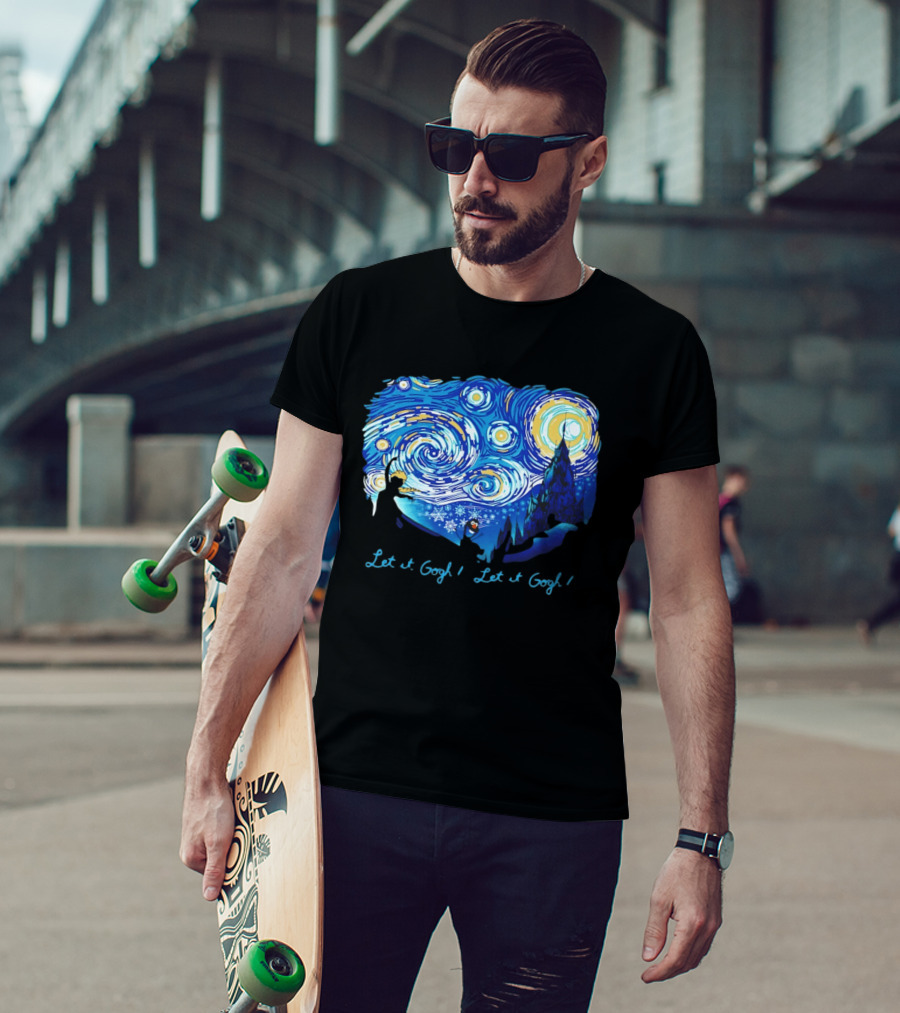 Van Gogh's Starry Night Let It Gogh Frozen T-Shirt
