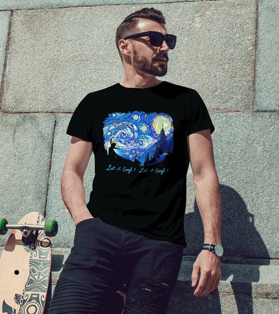 Van Gogh's Starry Night Let It Gogh Frozen T-Shirt