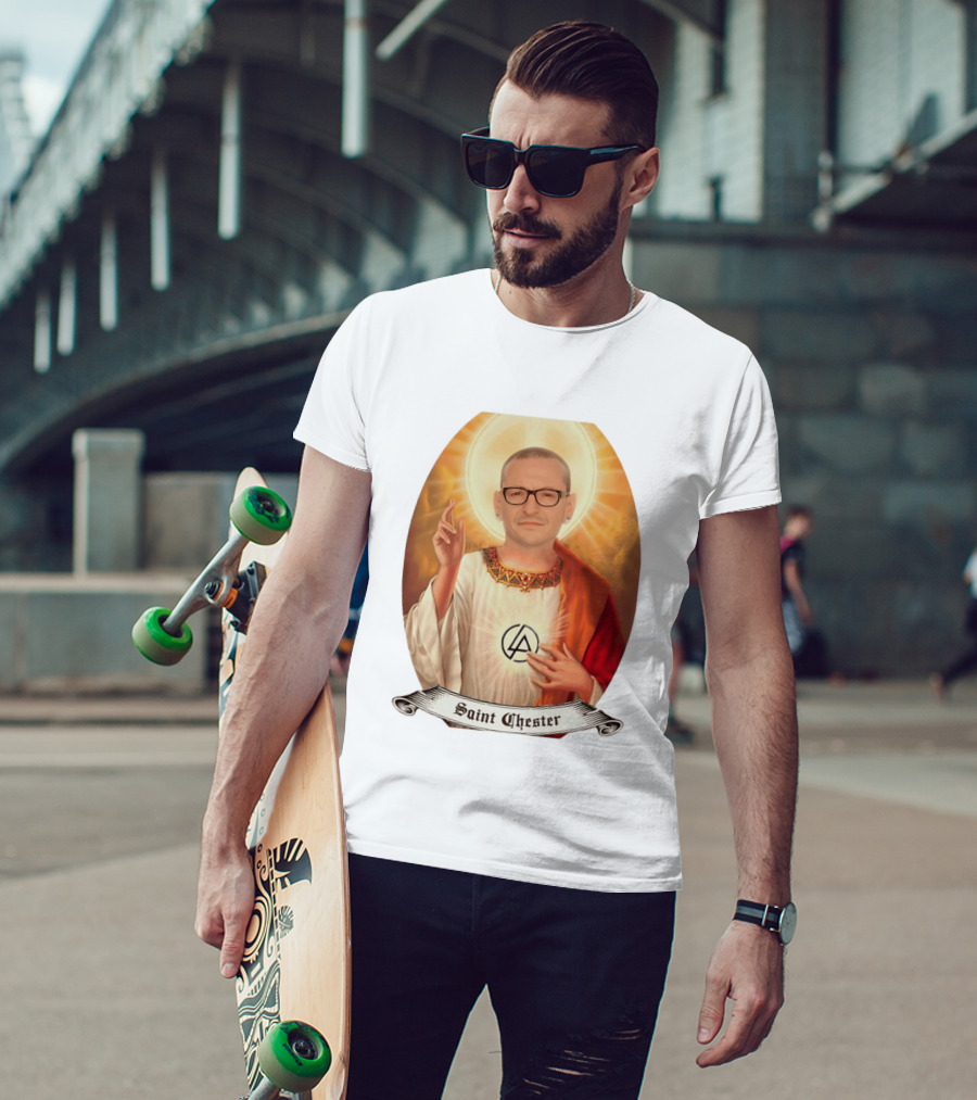 Chester Bennington Saint Chester Linkin Park Memorial T-Shirt