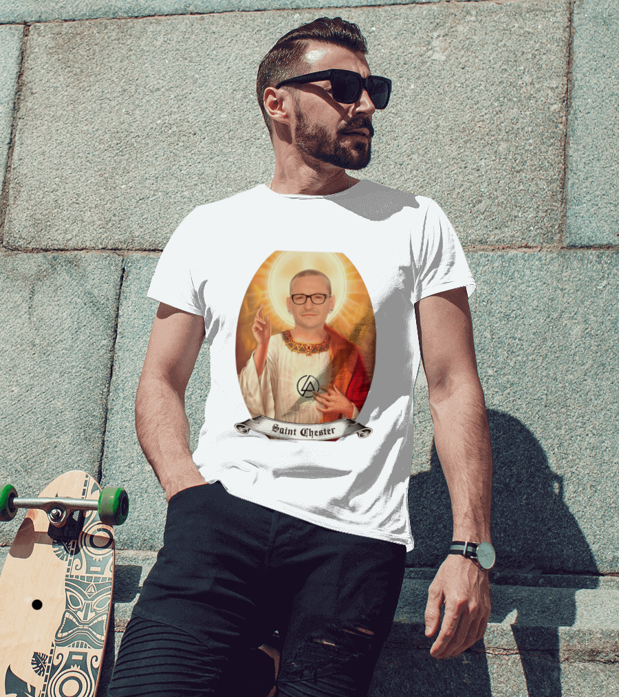Chester Bennington Saint Chester Linkin Park Memorial T-Shirt