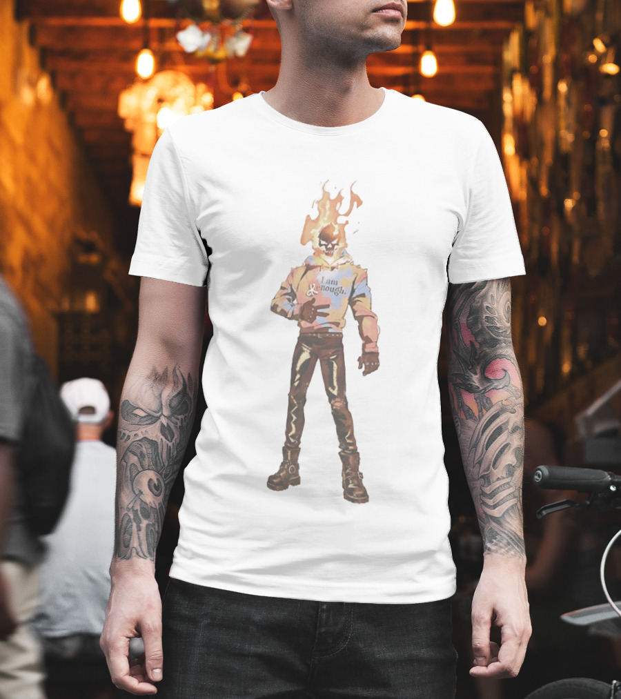 I Am Kenough Ghost Rider Ryan Gosling Hellfire Flame Skull T-Shirt