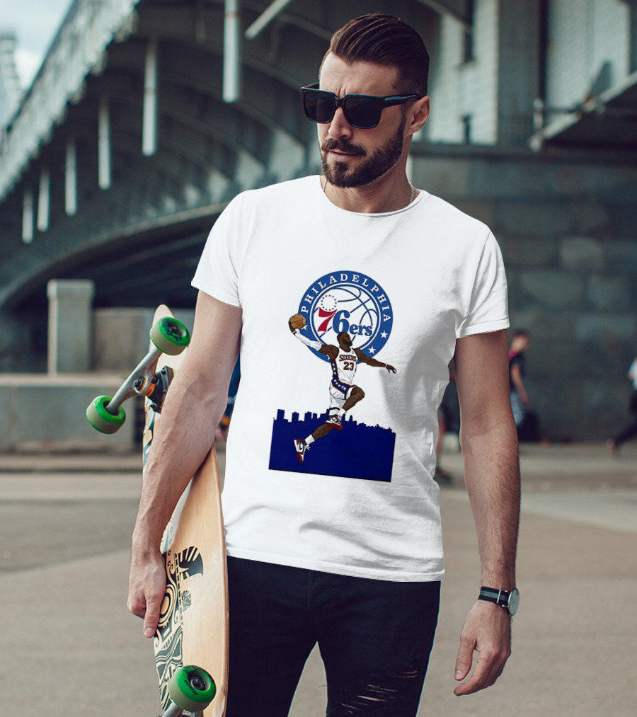 Philadelphia 76ers LeBron James Fly Guy Basketball 6ers T-Shirt