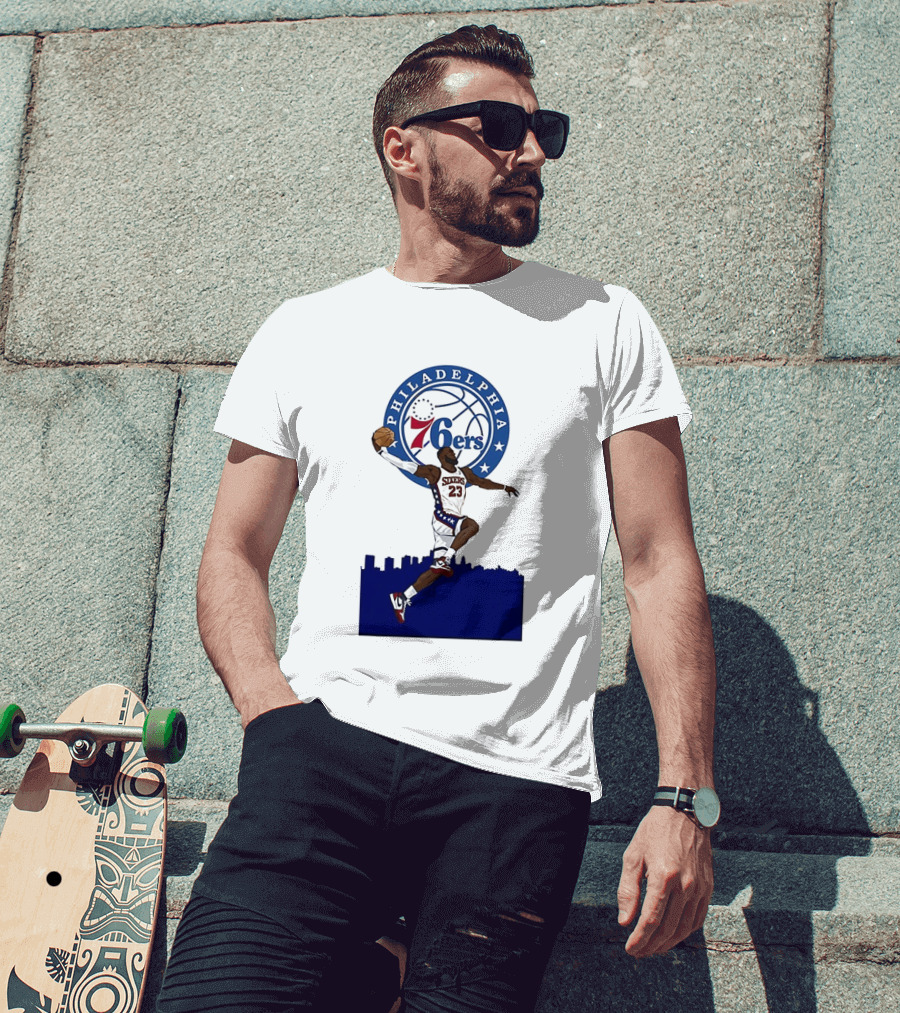 Philadelphia 76ers LeBron James Fly Guy Basketball 6ers T-Shirt