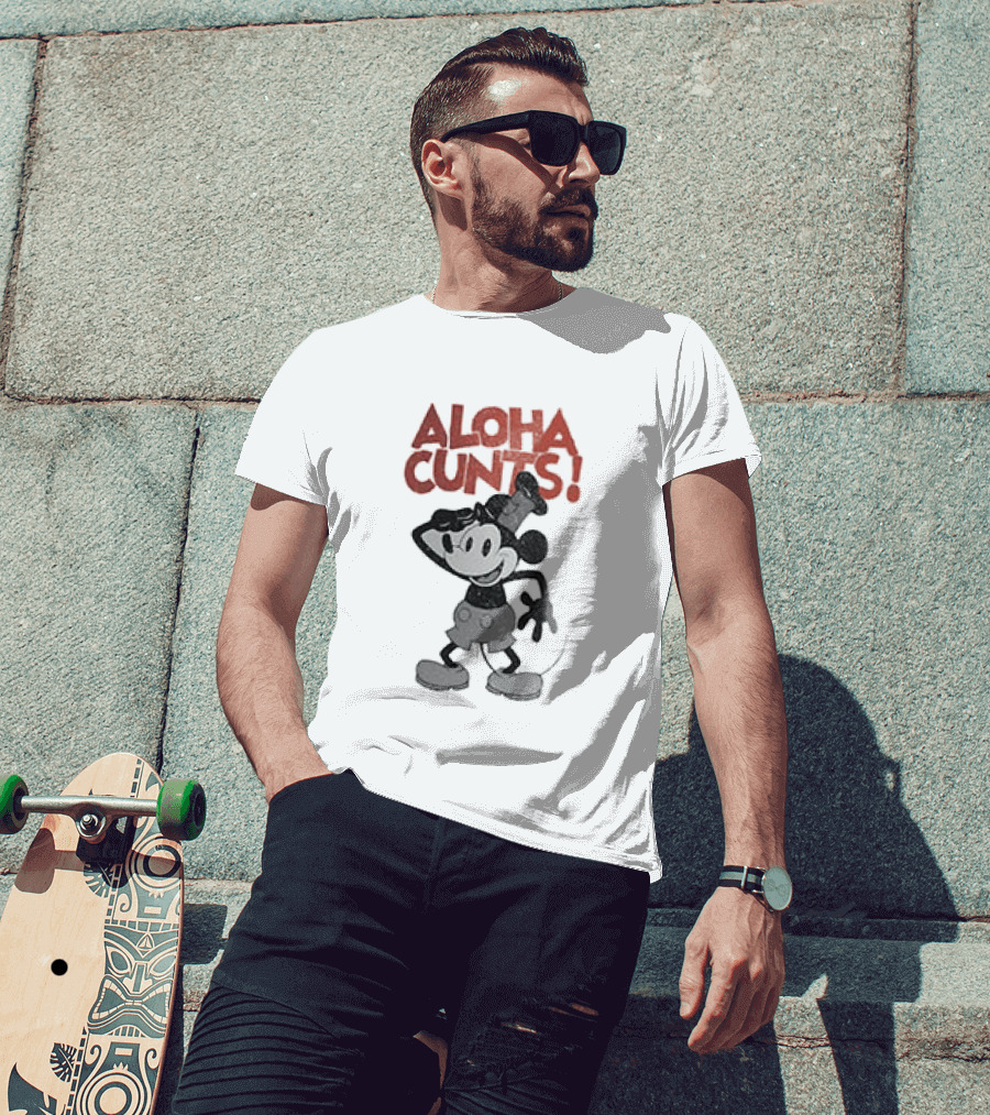 Aloha Cunts Mickey Saying Hello T-Shirt