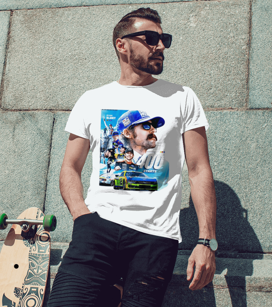 Ryan Blaney 400 Starts Team Penske NASCAR Racing Achievement 2026 T-Shirt