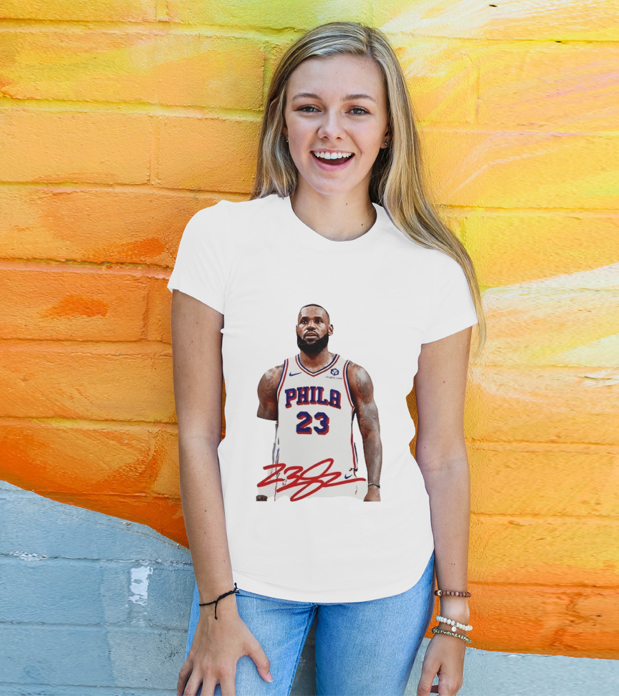 Philadelphia 23 LeBron James NBA Jersey Philly Arrival T-Shirt