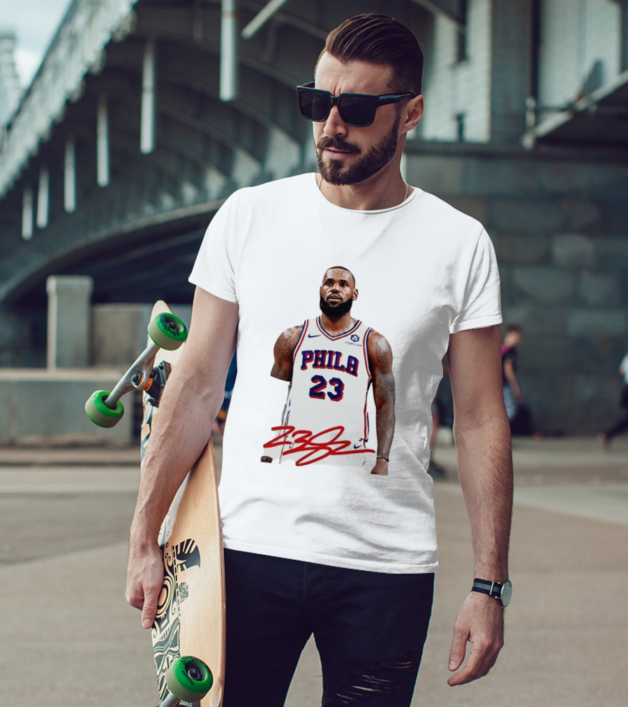 Philadelphia 23 LeBron James NBA Jersey Philly Arrival T-Shirt