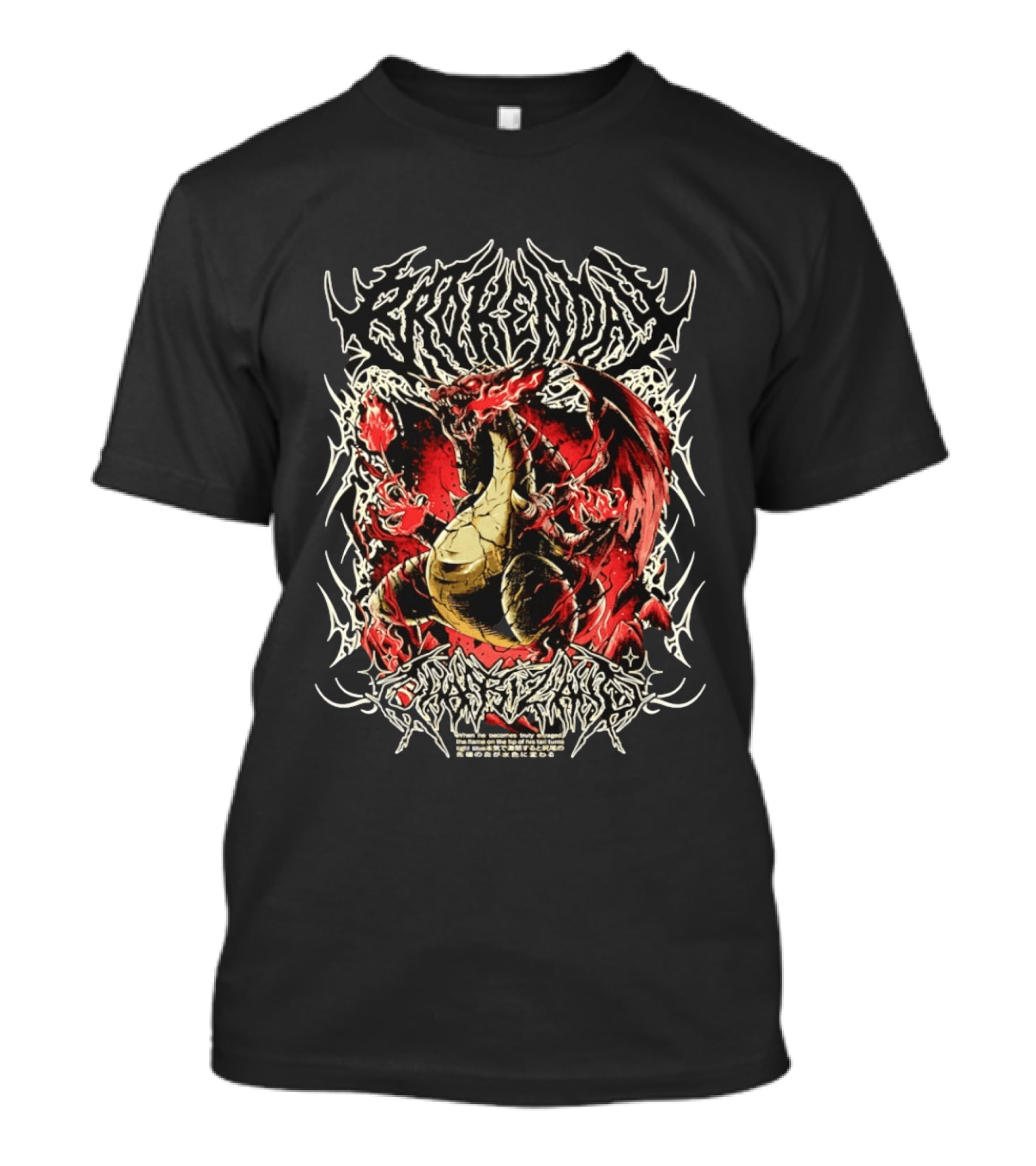 BrokenDay Charizard Black Flame Pokémon Bootleg T-Shirt