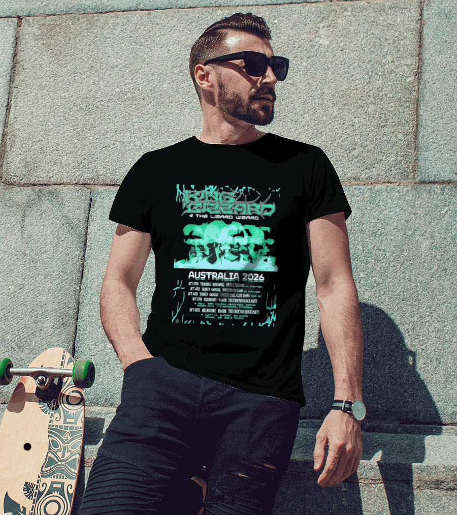 King Gizzard And The Lizard Wizard Australia 2026 Tour Chevalier Darwin Paddo Liberty Hall The Croxton Hotel T-Shirt