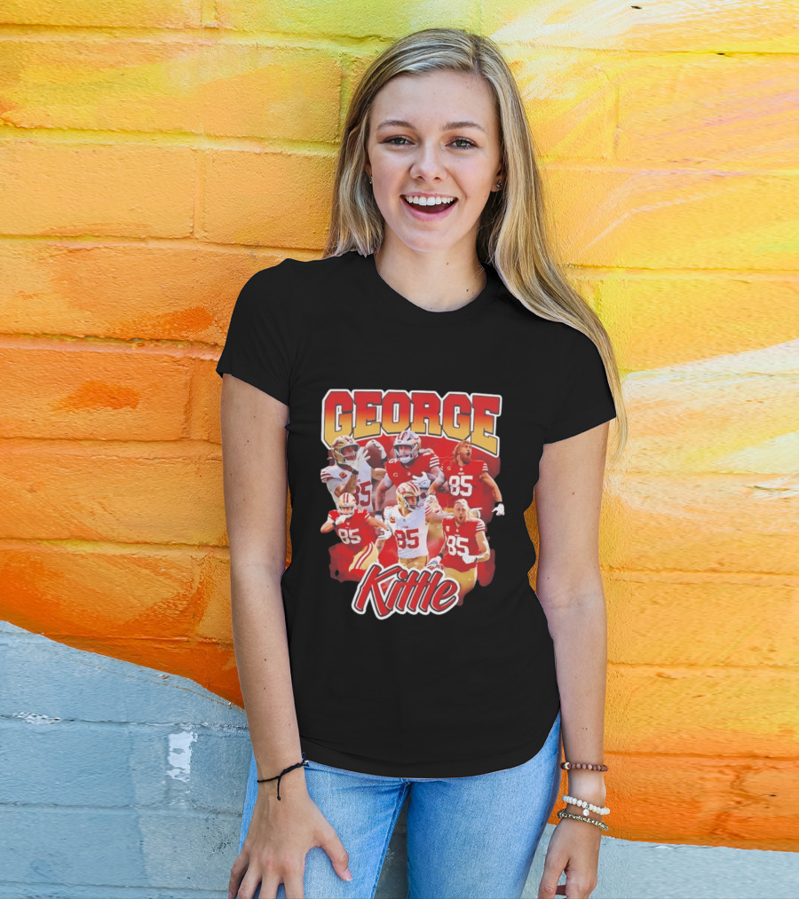 George Kittle 90s Bootleg Vintage Style Football Fan Collection T-Shirt