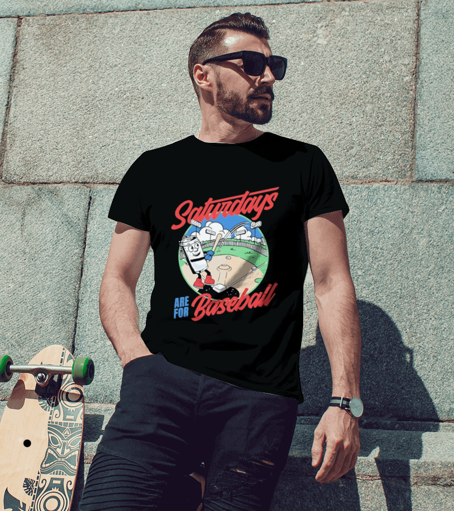 Saturdays Are For Baseball Beer Batter Classic Game Field Fun T-Shirt