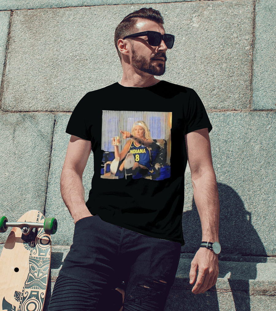 Sophie Cunningham Indiana Number 8 Rick Dalton Leonardo DiCaprio Pointing Scene T-Shirt