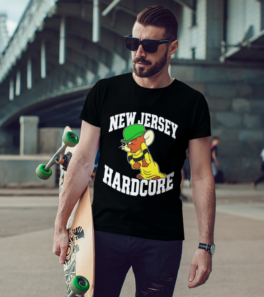 New Jersey Hardcore Jerry Mouse Green Cap T-Shirt
