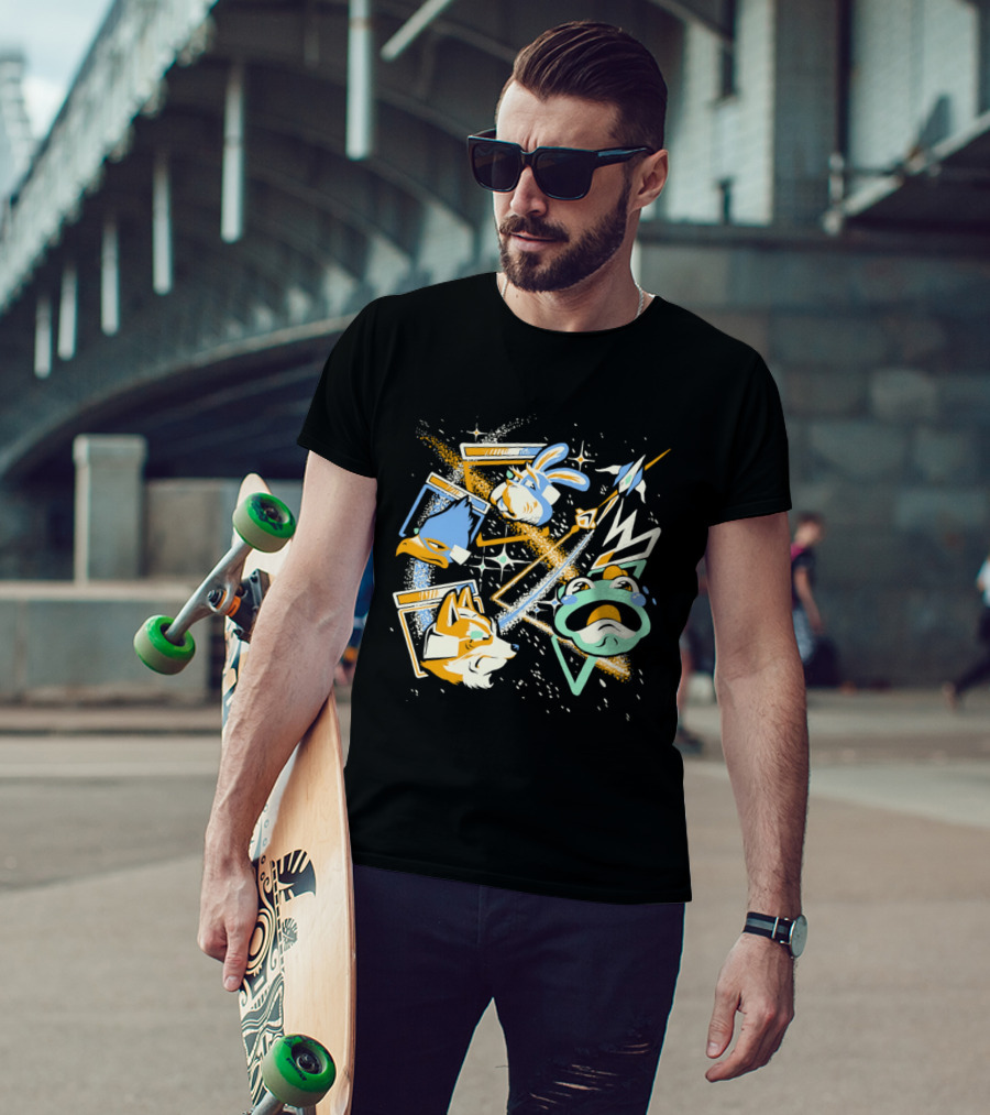 Star Fox Slippy Toad Peppy Hare Falco Lombardi Retro Game Characters T-Shirt