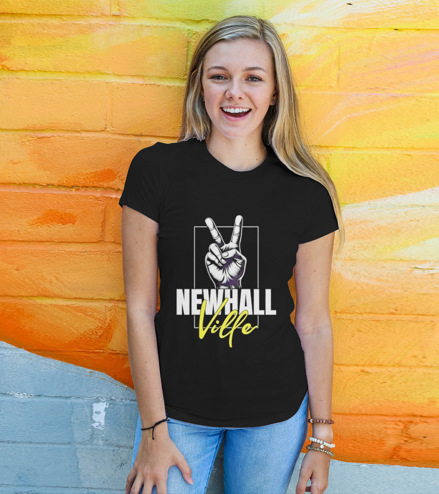 Newhall Ville Peace Gesture Hand T-Shirt