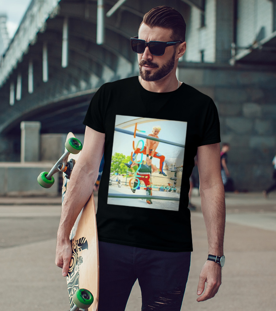 OKest Leapfrog In The World Wrestling Event Colorful Spectacle T-Shirt
