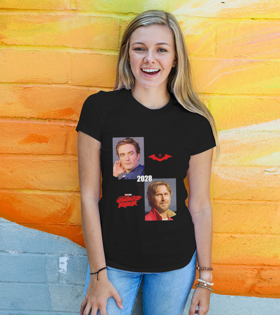 The Batman 2 2028 Marvel Studios Ghost Rider Robert Pattinson Ryan Gosling T-Shirt