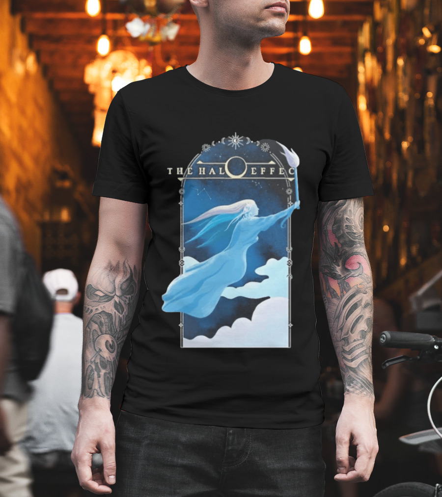 The Halo Effect Blue Lady Ethereal Night Sky Celestial T-Shirt