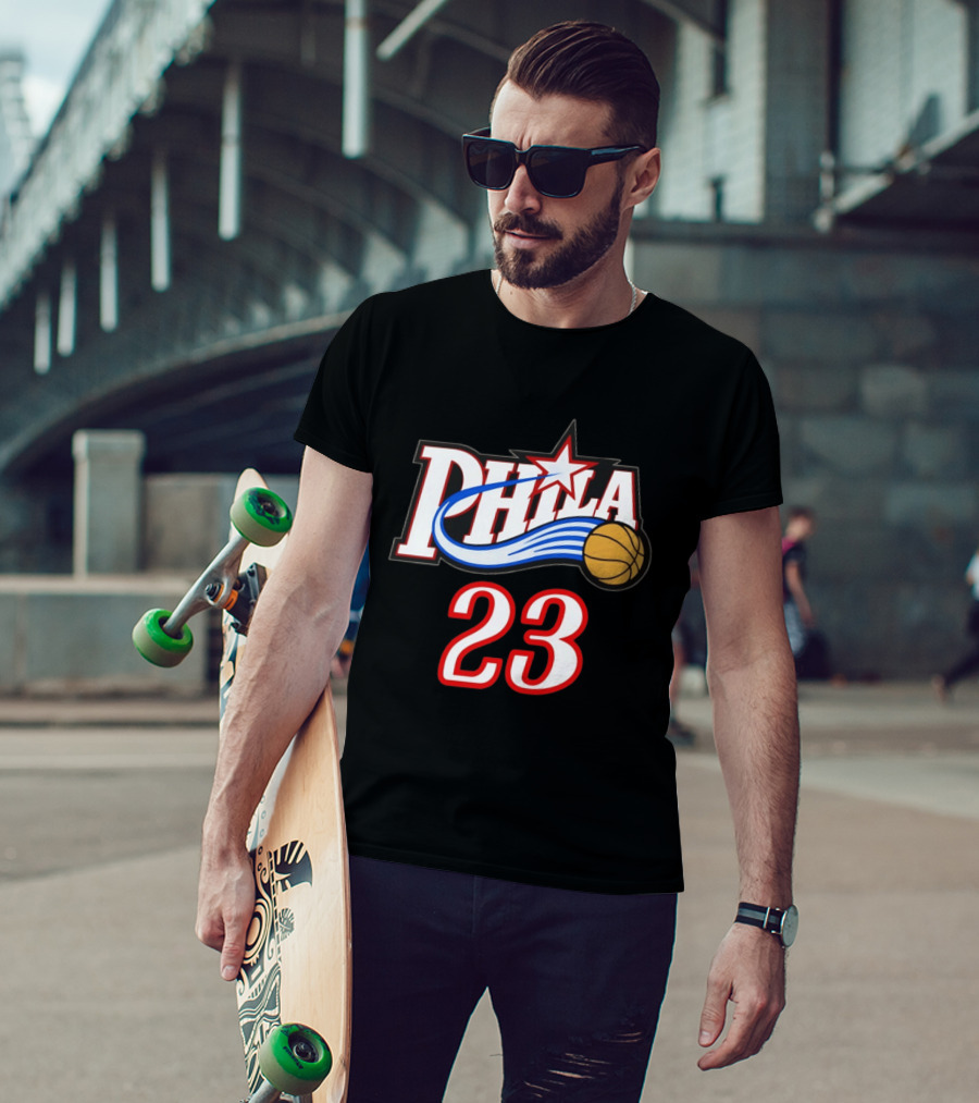 Phila Basketball LeBron James 23 Philadelphia 76ers Jersey T-Shirt