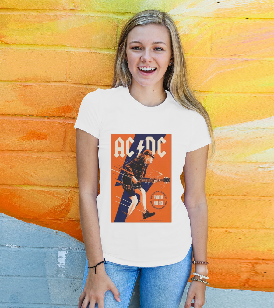ACDC PWR UP Mile High Denver July 28 2026 Empower Field Event T-Shirt