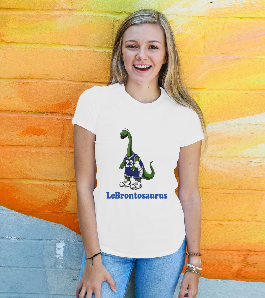 LeBrontosaurus 23 Dinosaur Basketball Player T-Shirt