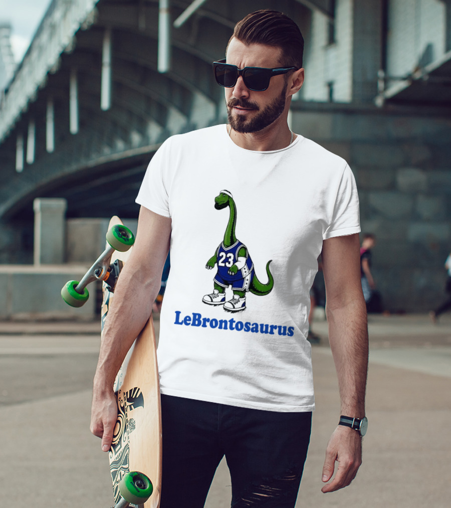 LeBrontosaurus 23 Dinosaur Basketball Player T-Shirt