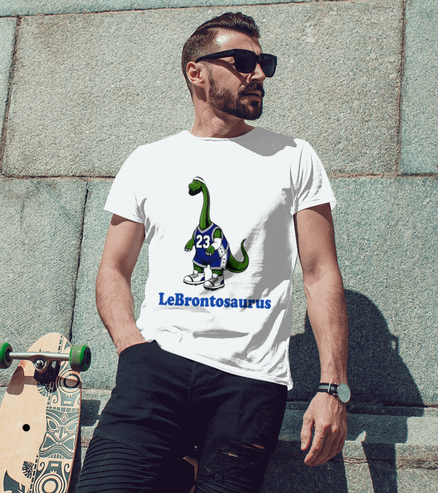 LeBrontosaurus 23 Dinosaur Basketball Player T-Shirt
