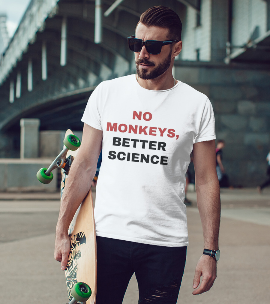 PETA Advocacy No Monkeys Better Science Ethical Research T-Shirt