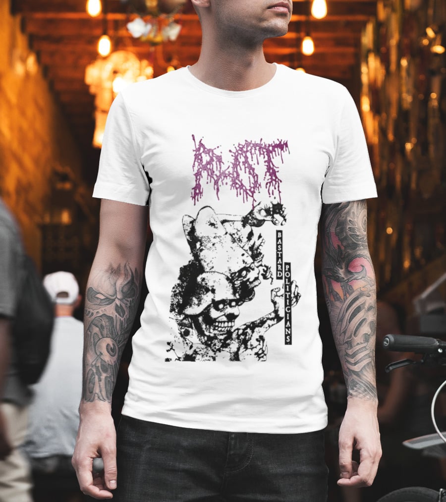 Rot Bastard Politicians Skeleton Clown Art Mockery T-Shirt